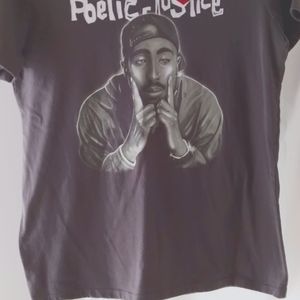 Poetic Justice..Short Sleeve..Sz. T-Shirt..gray..UNISEX